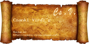 Csanki Virág névjegykártya