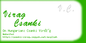 virag csanki business card